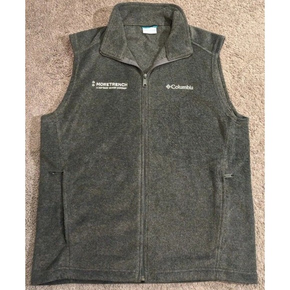 Men's Columbia Steens Mountain Gray Fleece Vest AM1535 Medium - Picture 1 of 6